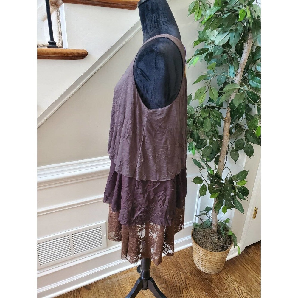 Surrealist Women's Gray Polyester Scoop Neck Sleeveless Knee Length Dress Size 1 - Picture 6 of 10